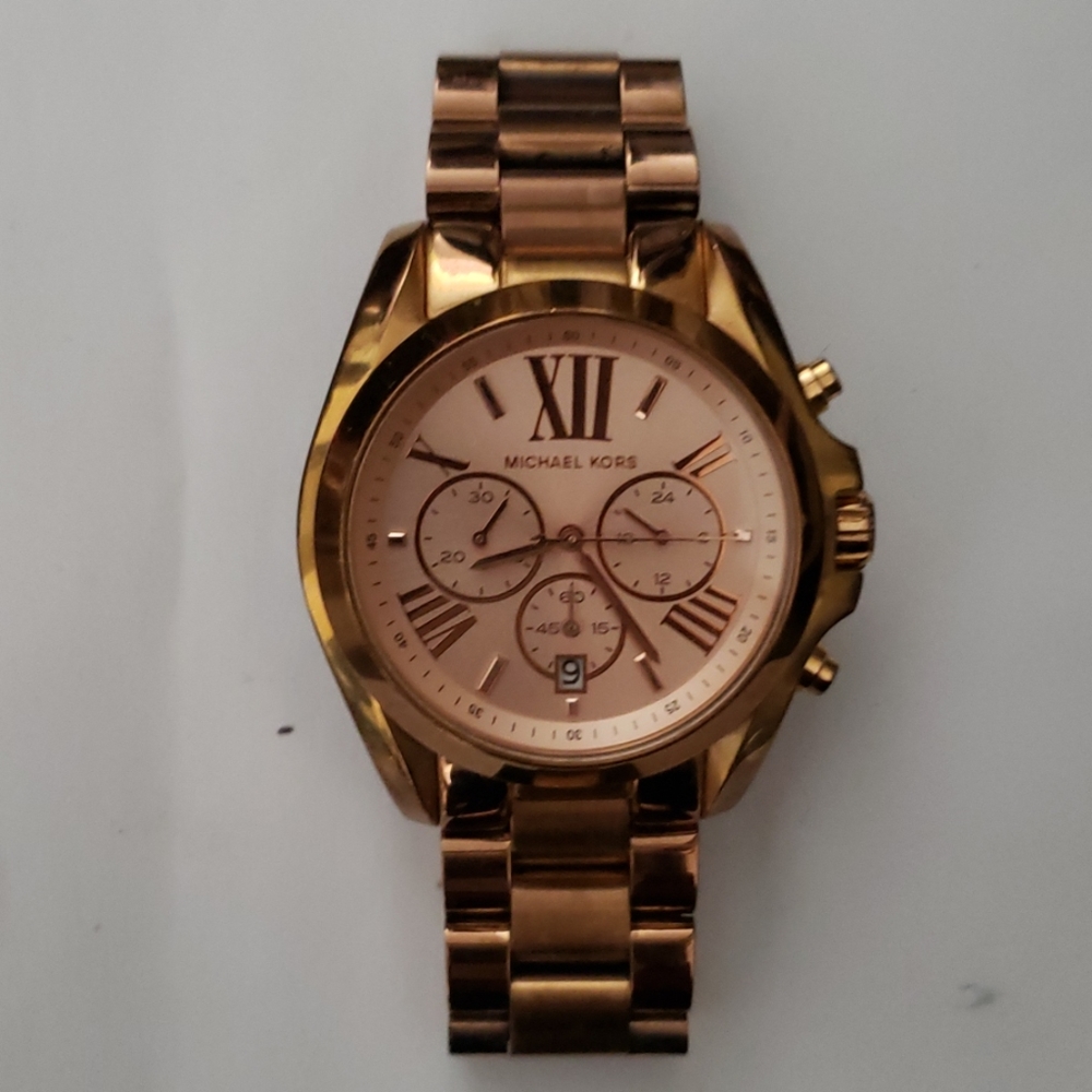 Women's rose gold Michael Kors watch